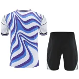 2025-26 Real Madrid White blue Training Short Suit