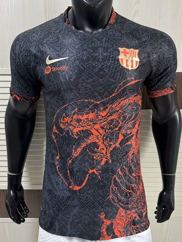 2025-26 Barcelona Black Red Special Edition Player Version Training Shirts