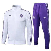 25-26 Real Madrid  White Jacket Tracksuit #A2532