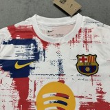 2025-26 Barcelona  Special Edition White Red Fans Training Shirts