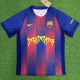 2025/26 FC Barcelona Home Print Personalized AD Fans Soccer Jersey