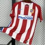 2016-2017 Atletico Madrid Home Retro Soccer Jersey (带章)