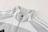 2025-26 Real Madrid Light gray Jacket Tracksuit #07