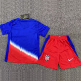 24-25 USA Away Kids Soccer Jersey
