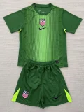 2025-26 USA Green Goalkeeper Kids Soccer Jersey