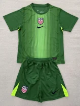 2025-26 USA Green Goalkeeper Kids Soccer Jersey
