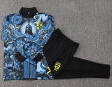 24-25 Brazil Gray Blue Jacket Tracksuit #A814(喷墨)