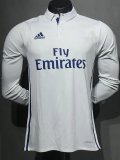 2016-2017 RMA Home Player Version 长袖球员 Long Sleeve Retro Soccer Jersey