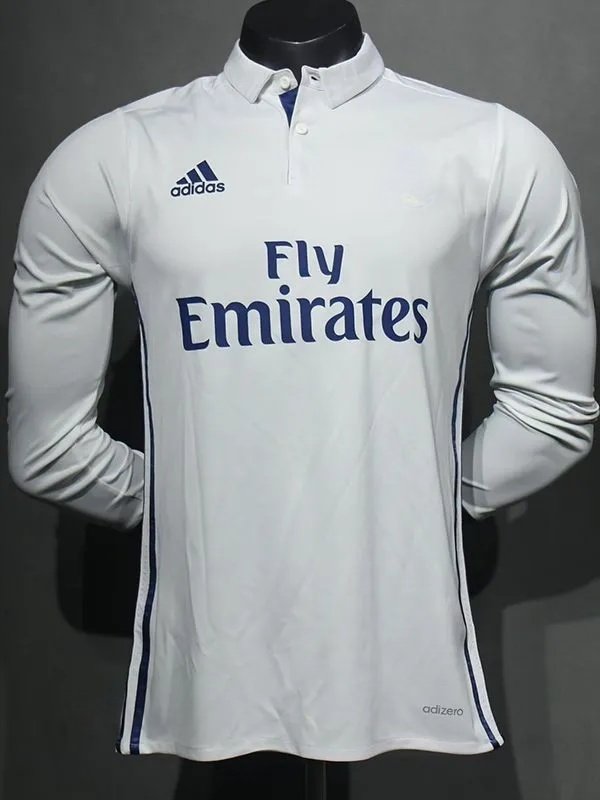 2016-2017 RMA Home Player Version 长袖球员 Long Sleeve Retro Soccer Jersey