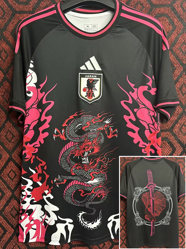 24-25 Japan Black Special Edition Fans Training Shirts *武士刀