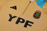24-25 Argentina Earthy Yellow Kids Half Pull Tracksuit (童装)(半拉链)