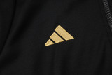 24-25 Argentina Black Hoodie Half Pull Tracksuit #F593半拉连帽