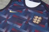 24-25 England Blue Tank top and shorts suit
