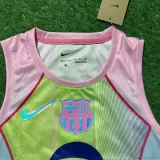 2025-26  Barcelona Pink Yellow Women Yoga Vest (女)