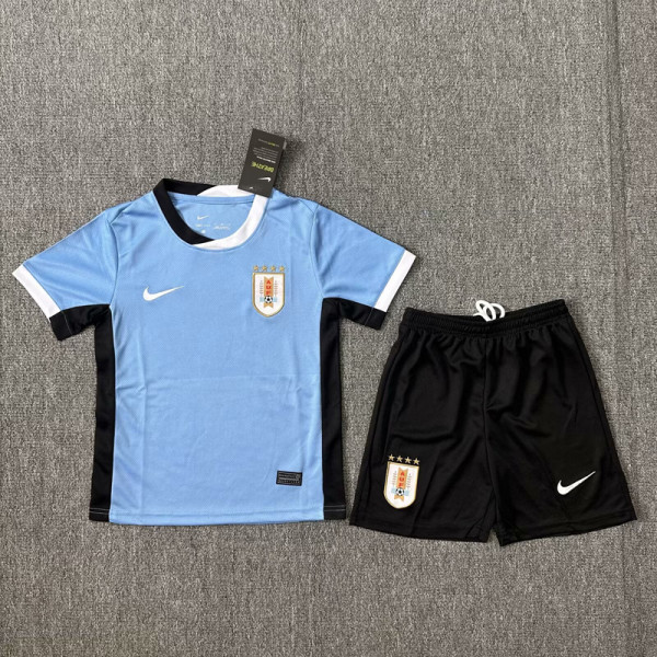 24-25 Uruguay Home Kids Soccer Jersey