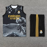 24-25 RMA Black white Tank top and shorts suit *豹黑灰