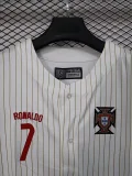 2025-26 Portugal White Casual Edition Baseball Jersey (RONALDO 7)