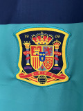 2010 Spain Lake Blue GoalKeeper Retro Soccer Jersey