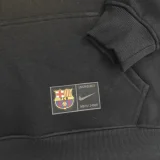 2025-26  Barcelona Black Hoody 黑色(加绒)彩标