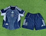 2025-26 Algeria Royal blue Special Edition Kids Player Version Soccer Jersey (球员童装)