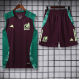 24-25 Mexico Maroon Tank top and shorts suit