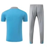 2025-26 Atletico Madrid Lake blue Polo Tracksuit