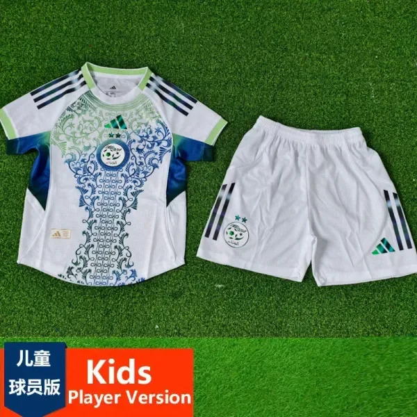 2025-26 Algeria White Special Edition Kids Player Version Soccer Jersey (球员童装)