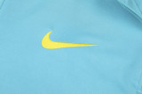 24-25 Brazil Green Kids Half Pull Tracksuit (童装)(半拉链)