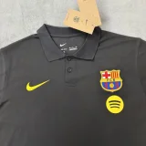 2025-26  Barcelona Black Polo Short Sleeve