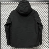 24-25 PSG Jordan Cotton Thickened warm Black Outdoor Jackets #A805加棉冲锋衣