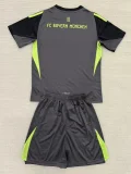 2025-26 Bayern Black Goalkeeper Kids Soccer Jersey