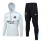 24-25 PSG Light gray Hoodie Half Pull Tracksuit #F585半拉连帽