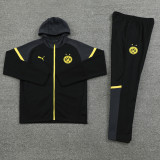2024 Dortmund Black Hoodie Jacket Tracksuit #01