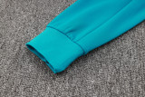 24-25 PSG Lake blue Hoodie Half Pull Tracksuit #F599半拉连帽