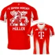 2025-26 Bayern Home Muller #25 Print Photo Number Fans Soccer Jersey