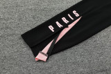 24-25 PSG Black Half Pull Tracksuit (半拉链)(粉色领)