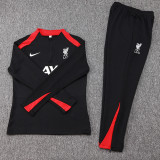 24-25 LIV Black Kids Half Pull Tracksuit (童装)(半拉链)