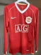 2006-2007 Man Utd Home Player Version  Long Sleeve Retro Soccer Jersey 长袖球员