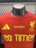 Liverpool Red CHampions 20 times Player Version Training shirts 25/26