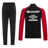 2025-26 Man Utd Black Jacket Tracksuit #02