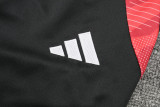 24-25 Man Utd Blue red Kids Half Pull Tracksuit (童装)(半拉链)