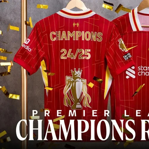 2024-25 Liverpool Home Print CHAMPIONS Fans Soccer Jersey