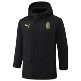 24-25 ACM Black Hooded Windbreaker Fabric Cotton Coat #G253(黄标)