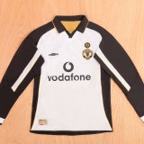 2001-2002 Man Utd 100th Anniversary Double Sided Long Sleeve Retro Soccer Jersey *双面长袖