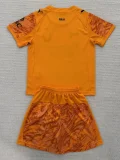 25-26  AC Milan Orange Goalkeeper Kids Soccer Jersey