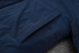 24-25 Man City Royal Blue Hooded Windbreaker Fabric Cotton Coat #G238(白绿标)