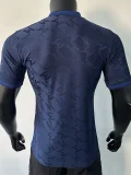 24-25 Man Utd Blue Special Edition Player Version Training shirts *三叶草翻领