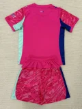 25-26 Man City Purple Goalkeeper Kids Soccer Jersey