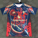 25-26 Man Utd Red Black Fans Training shirts *蛇纹