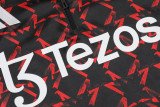 24-25 Man Utd Red black Kids Half Pull Tracksuit (童装)(半拉链)
